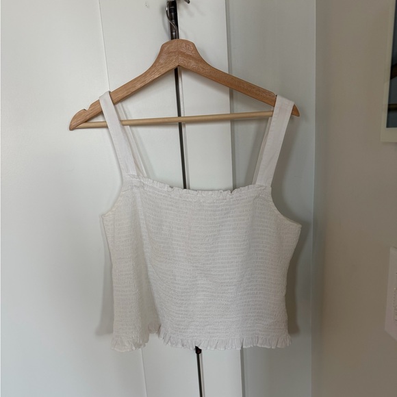 Madewell Tops - Madewell Lucie Smocked Tank Top Eyelet White Large